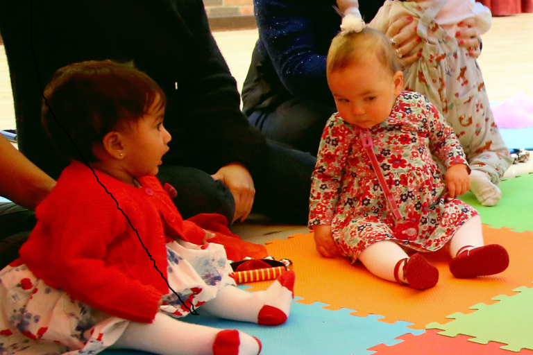 Making friends at Baby College